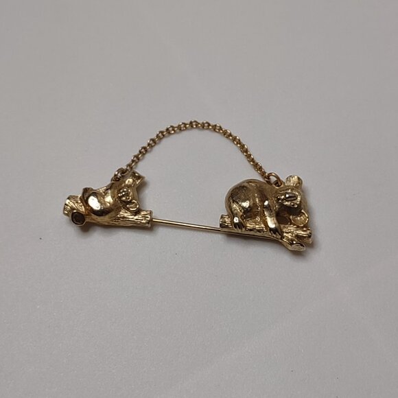 Gold Tone Koala Bear Stick Pin - Picture 5 of 10